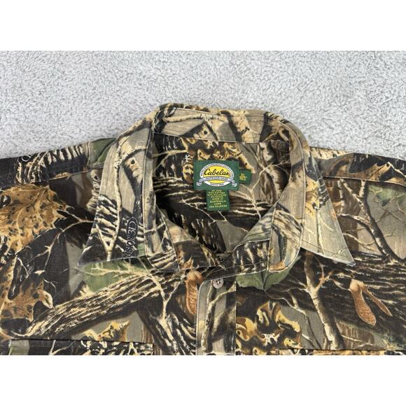 Cabelas Seclusion 3D Camo Shirt Mens XL Long Sleeve Button Up Hunting Pocket - Picture 2 of 13